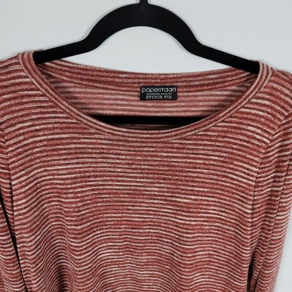 Papermoon mixed media scoop neck top lace hem Size M - Picture 5 of 9